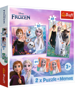 Σετ παζλ και παιχνιδιών μνήμης Trefl 2 σε 1- Princesses in their land